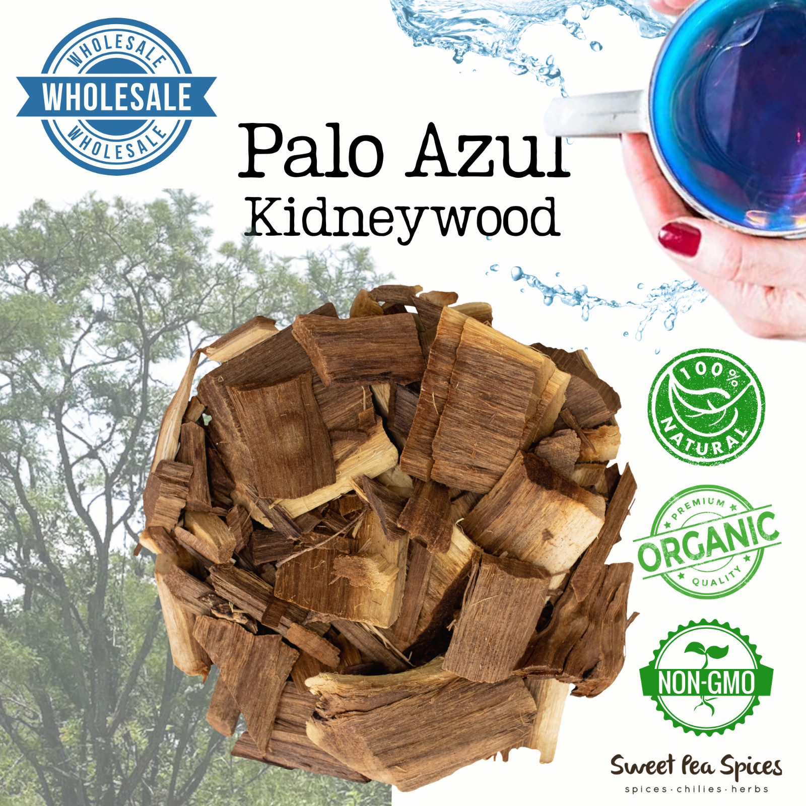 Organic Palo Azul Bulk | Eysenhardtia Polystachya | Blue Stick Kidneywood