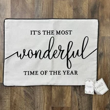 Thro Marlo Lorenz Wonderful Time of the Year Christmas Pillow Cover 14x20 NEW