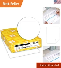 Bright White 67 lb Vellum Bristol Cardstock, 250 Sheets, 8.5"x11" - Acid-Free