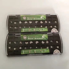 2 Sets Dental Orthodontic Metal Braces Cartoon Brackets Mini Roth 022 345 hooks