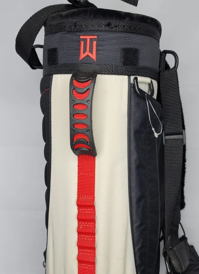 Vintage Nike Tiger Woods Golf Bag Stand Carry Kids Youth Junior Black Red Gray - Image 3 of 4