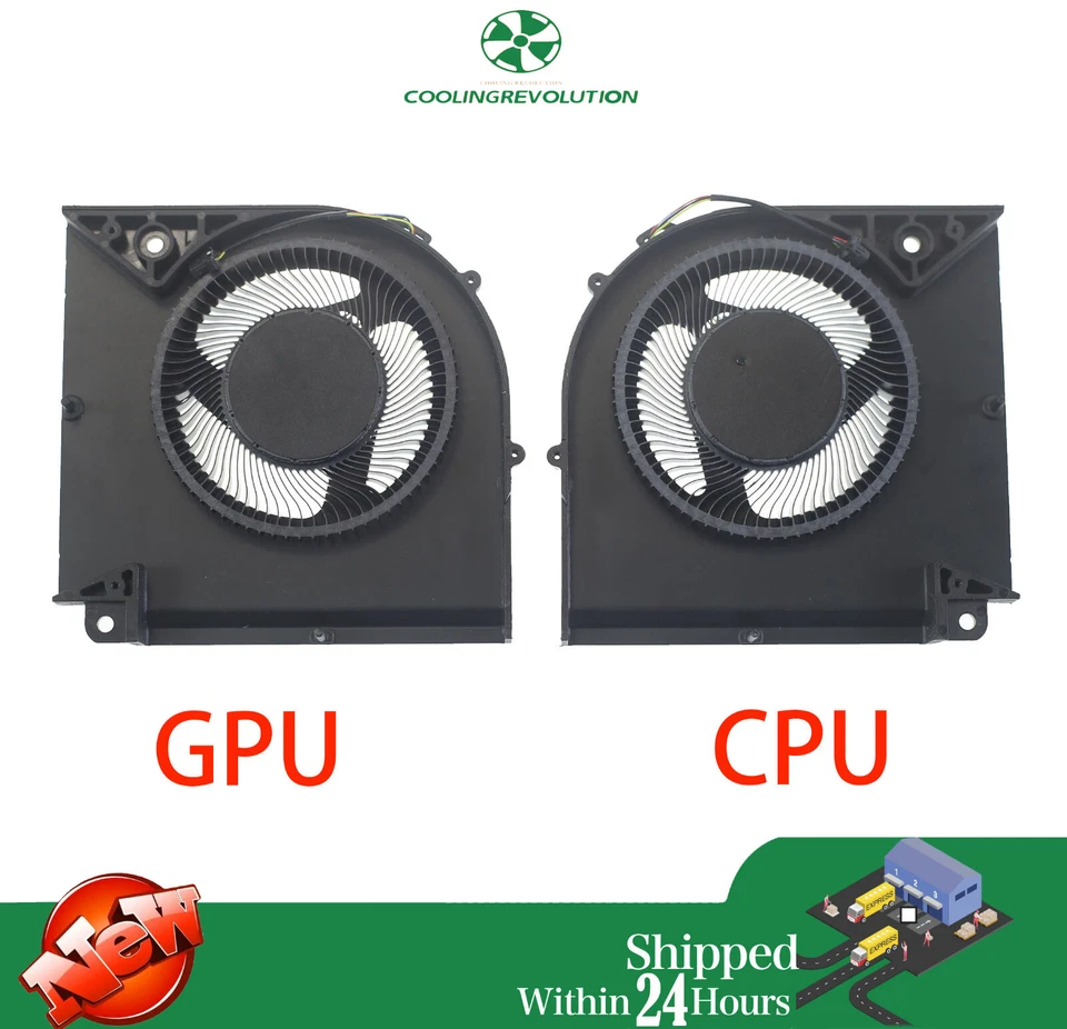 Laptop CPU GPU Cooling Fan DC12V 0.6A 4-Pin for Gigabyte Aorus 17X AZF RTX 4090 - Image 2 of 3