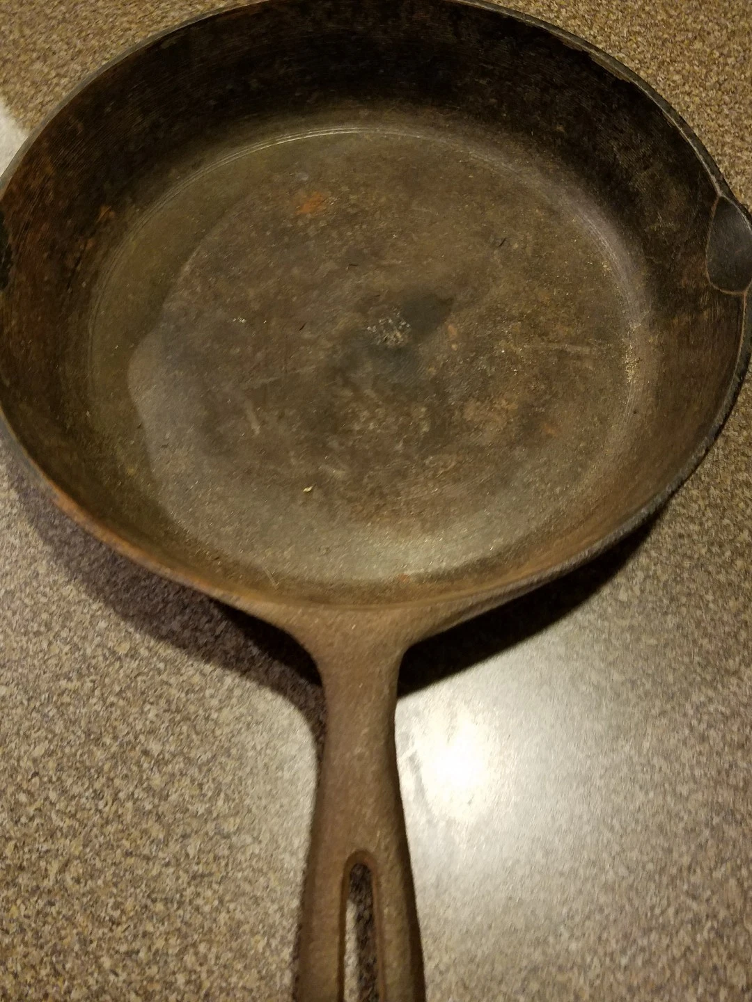 One (1) ~ 10.5" Diameter ~ Cast Iron Black Skillet ~ Taiwan