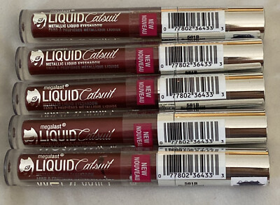 5 NEW Wet-N-Wild Liquid Catsuit Metallic Liquid Eyeshadow #581B Ruby Heist