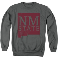 New Mexico State Adult Crewneck Sweatshirt New Mexico, Charcoal, S-3XL