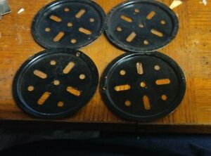 part BN black painted Original Erector Set Turret plates set of 4