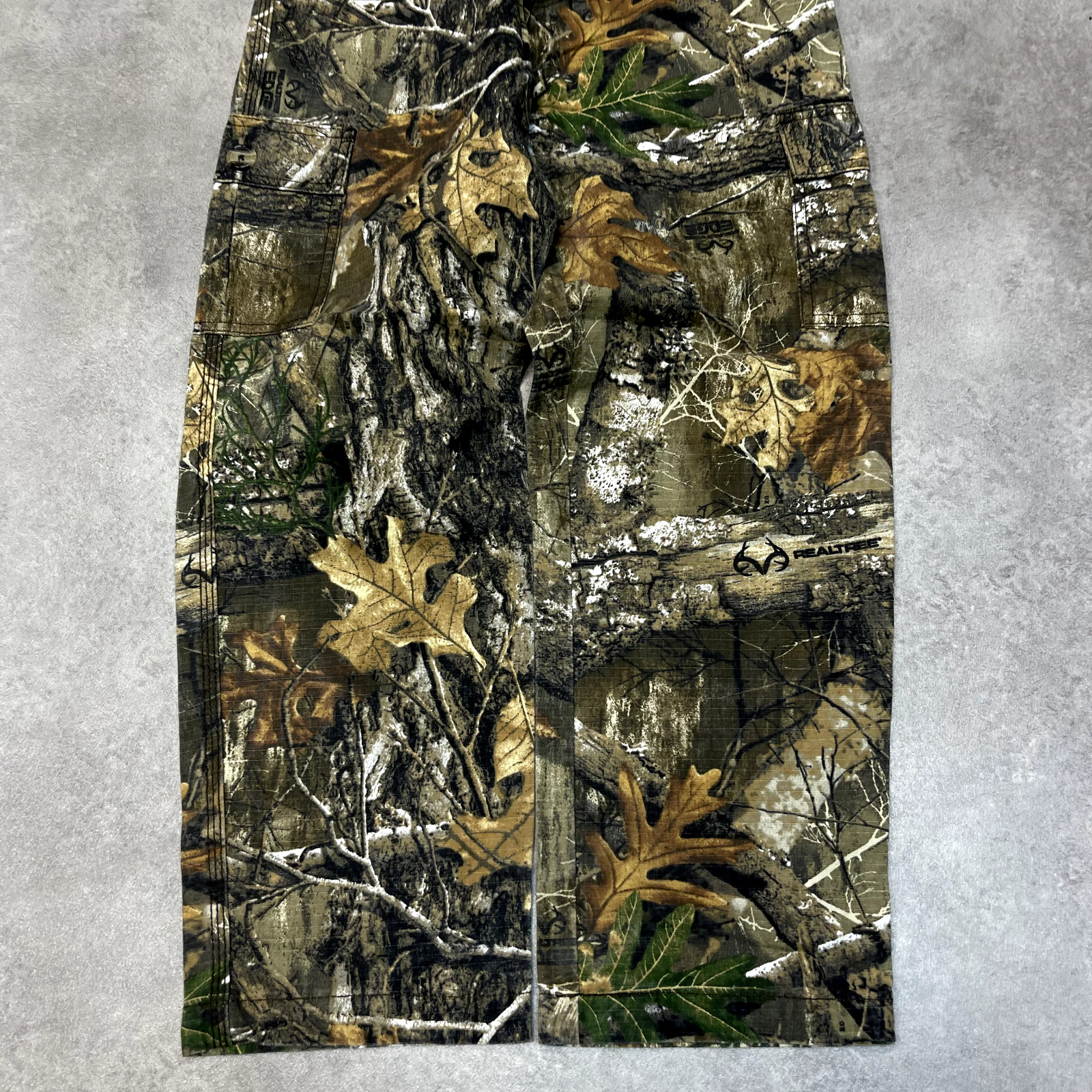 Real Tree Camo Cargo Trousers Kids Vintage Army Hunting Trousers, Green, 26" image 2
