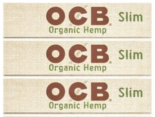 3x OCB Organic Rolling Papers King Size Papers  3 Packs *USA SHIPPED*