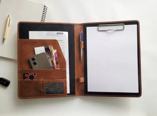 Buffalo Leather Portfolio Padfolio Business Executive Organizer A4 Folder Case