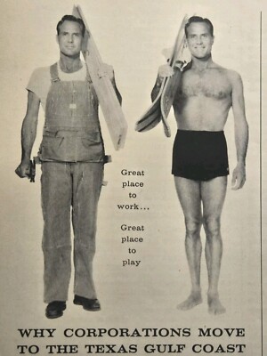 Bank of the Southwest Houston TX Work and Play Vintage Print Ad 1961