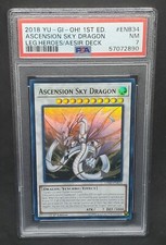 Yugioh PSA 7 NM Ascension Sky Dragon LEHD-ENB34 Ultra Rare 1st Edition