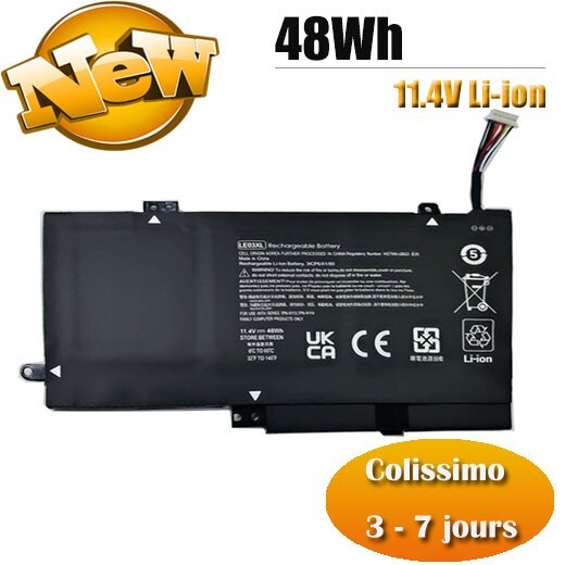 Batterie HP Envy 15-W et Pavilion X360 13-s LE03XL de 48Wh pour ordinateur portable