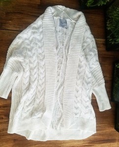 oatmeal cable knit cardigan