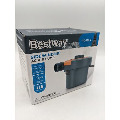 Bestway Sidewinder 110-120V Air Pump Inflator Fan For Air Mattress With Adapters