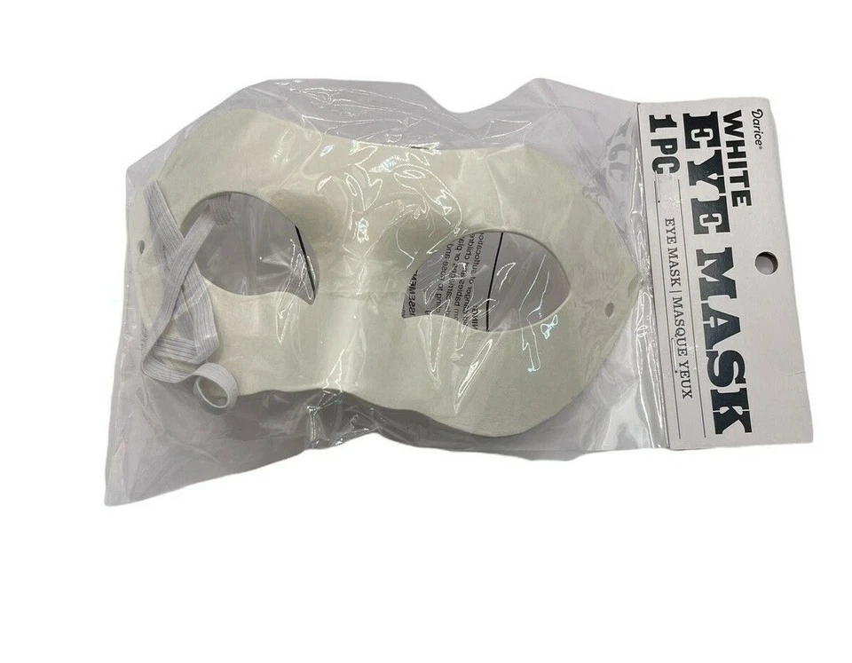 Darice White Masquerade Eye Mask  - Image 2 of 3