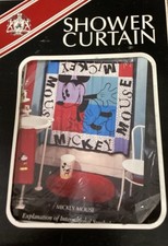 Saturday Knight Fabric Shower Curtain MICKEY MOUSE Made In USA - Open Box