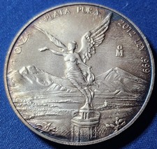 A 2012 Mexico Libertad Silver Onza .999 Silver BU Fresh From Roll, End Toner! 