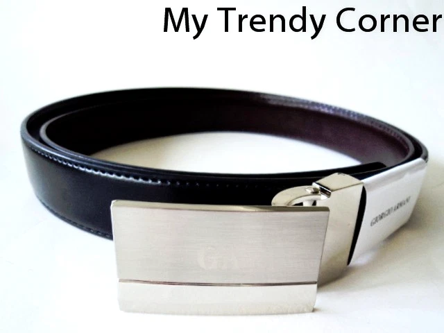 美品 GIORGIO ARMANI leather belt SIZE 48 Authentic Giorgio Armani Reversible Belt.widemany new styles