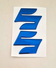 Suzuki Blue 3D Badge Tank Emblem Logo Stickers Graphics Decals gsxr sv gsf gsr.