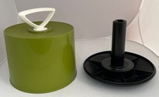 Vintage Avocado Green Disk-Go-Case 45 RPM 7 Vinyl Record Storage Tote Supronics