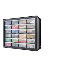 Iris Usa Plastic Storage Drawers 24-Drawer Stackable Small Parts Organizer