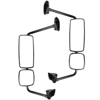 Pair For 2003-2016 Freightliner M2 Chrome Door Mirror Assembly with Arm