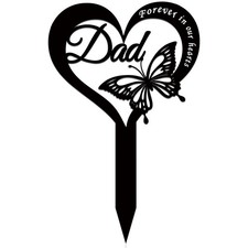 Cemetery Decorations Metal Grave Marker Remembrance Butterfly Garden Stake