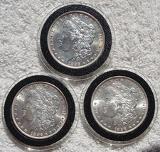 Lot of (3) 1896-P Morgan Silver Dollars AU/BU
