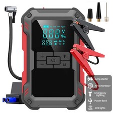 Car Jump Starter 12V 3000A 150 PSI Air Compressor Bank LED Light