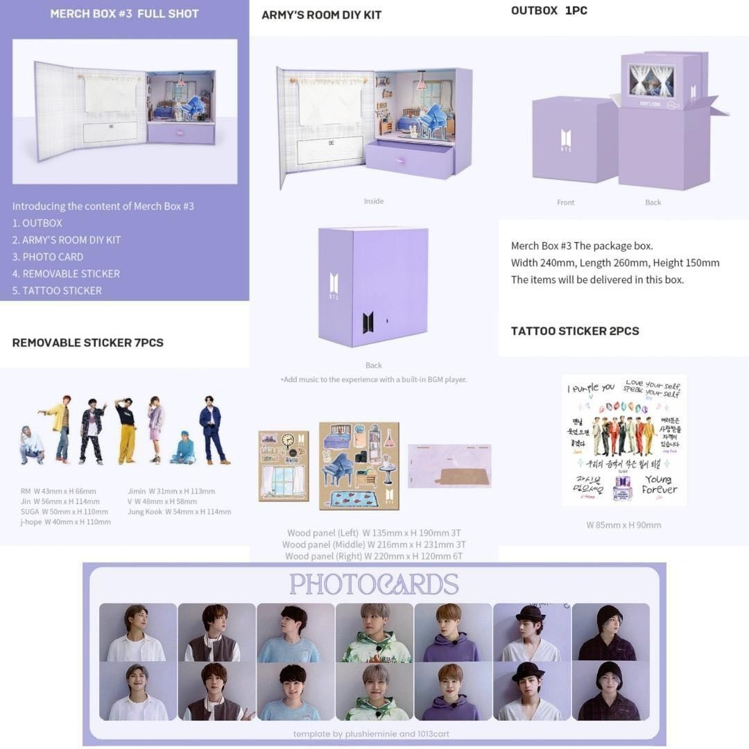 BTS Merch Box #3 Official membership Army Limited Box Full Set | eBay