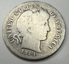1914- D Barber Dime T61