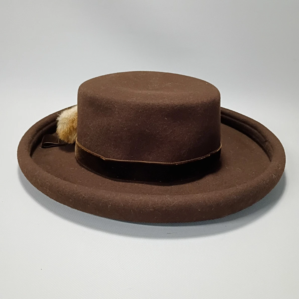 Brown 100% Wool Bowler Hat Hats for Women for sale | eBay display picture 2