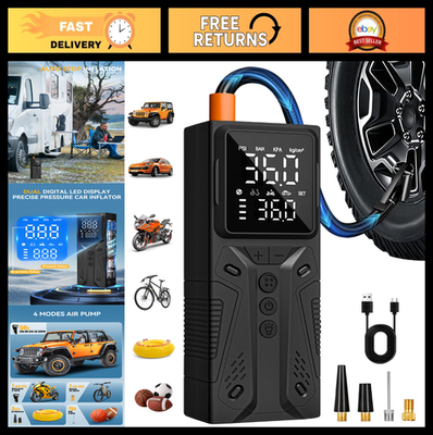 #ad Portable Tire Inflator Air Compressor 150PSI Cordless Pump for Car Bike Balls $38.60