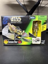 Star Wars The Power of the Force Speeder Bike with Rebel Pilot Factory Sealed