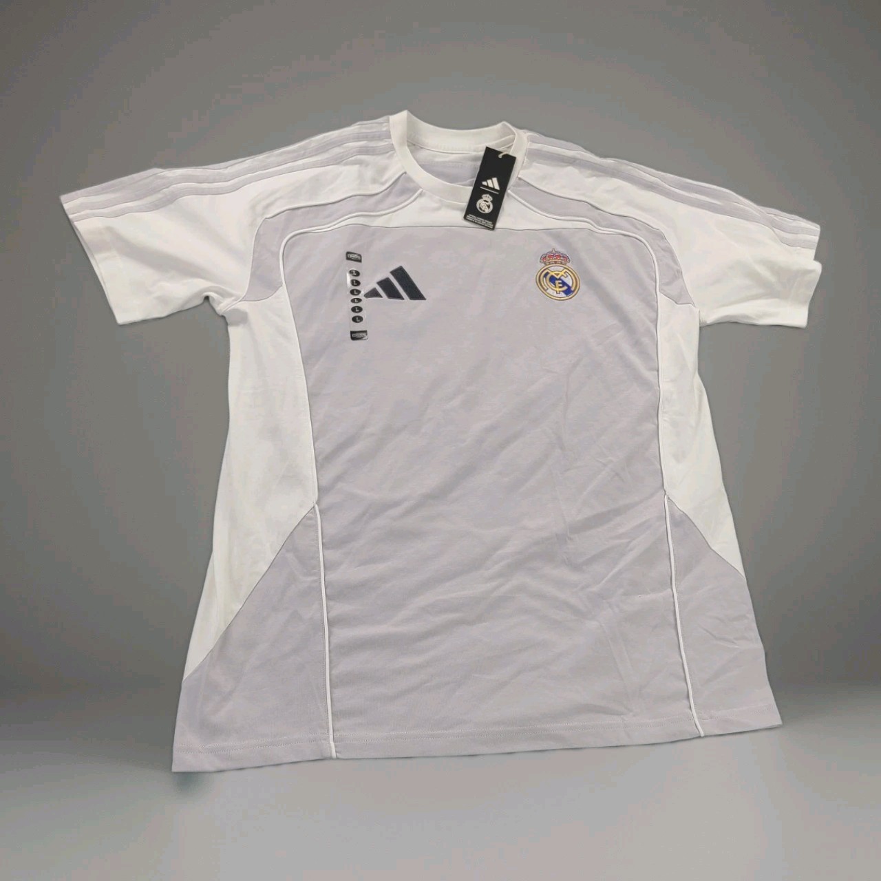 adidas Real Madrid UBP (Urban Purist) T-shirt in grey/white #JN3062 Men's Large 