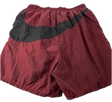 Vintage NIKE Big Check Logo Swoosh Swim Trunks Shorts Board Surf Size Large