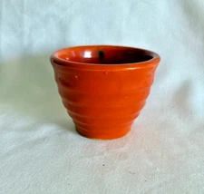 ORANGE Vintage Bauer Pottery Los Angeles Ringware Custard Cup 2 3/4" x 3 1/2" #1
