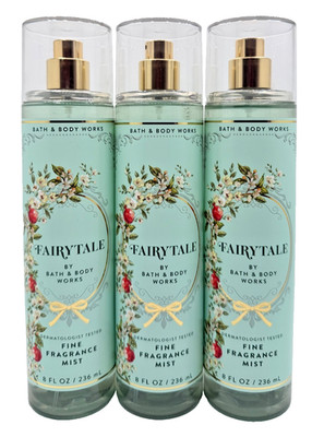 NEW Bath & Body Works Lot of 3 Bottles Fairytale Fine Fragrance Mist Spray 8 oz