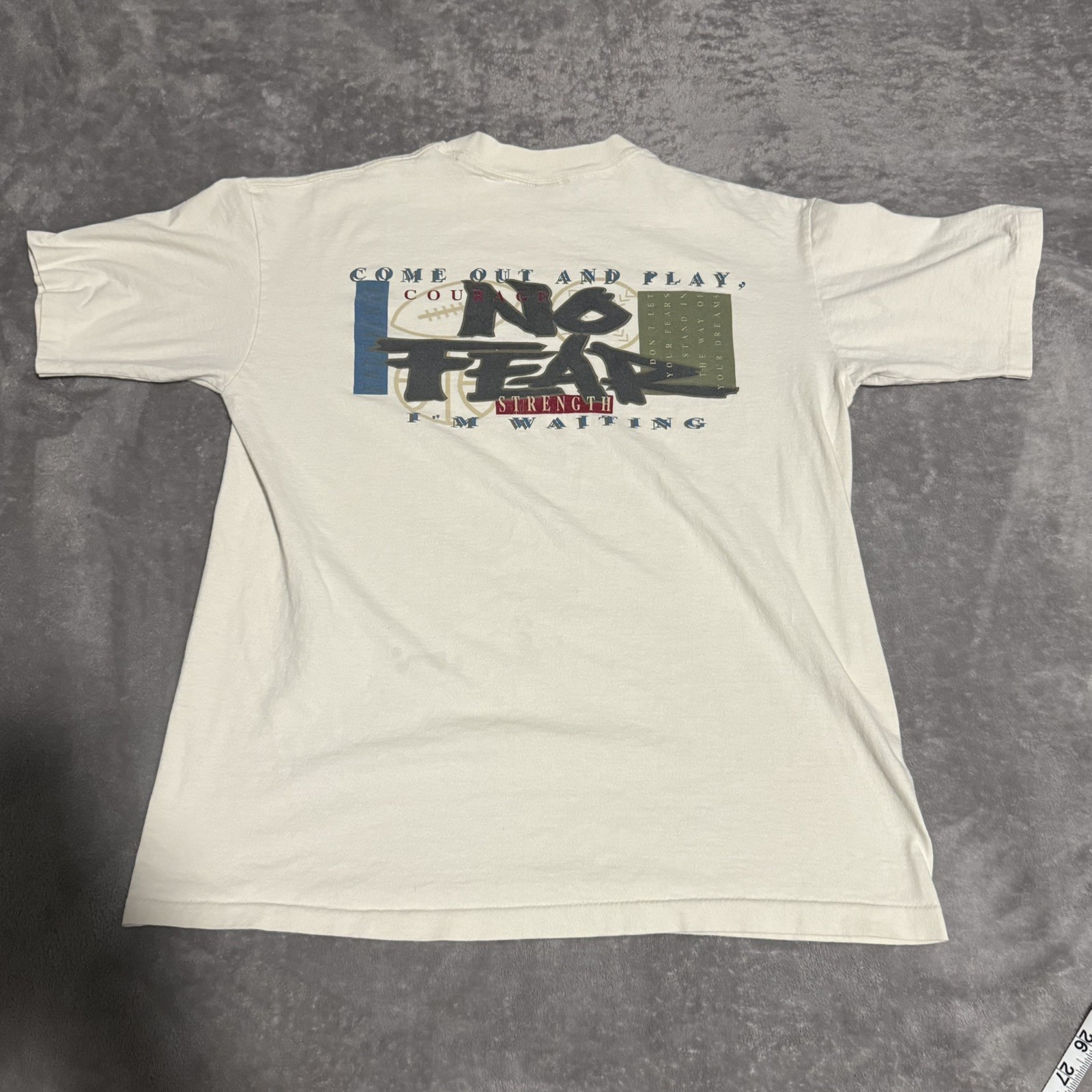 Vintage No Fear Skate Grunge T Shirt Size Large