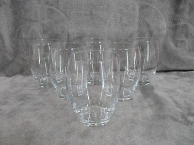 Libbey Tumbler Glasses Set of 6 Clear Crystal Stemless Wine Water Glasses 