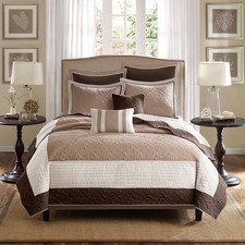 Madison Park Attingham Reversible Quilt Set - All Season Breathable Coverlet, Li