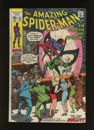 Amazing Spider-Man #91 (1970) FN - 1st Man-Mountain Marko Bronze Key -RareCo