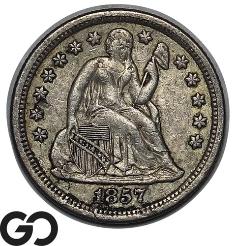 1857-O Seated Liberty Dime, Better New Orleans Issue