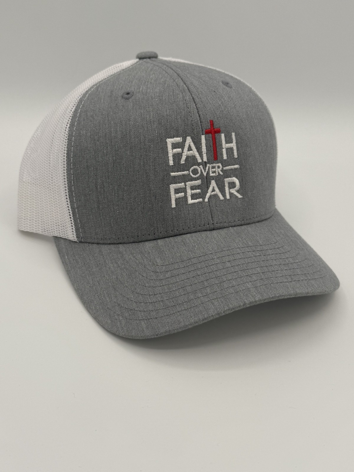 Faith Over Fear Mid-Profile Snapback Cap - Conservative Political Hat  