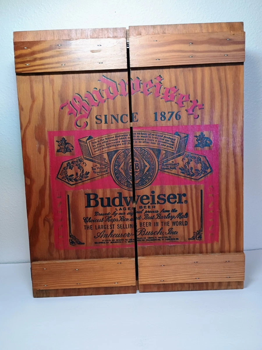25+ Wood Beer Crate In Collectible Budweiser Signs & Tins for sale