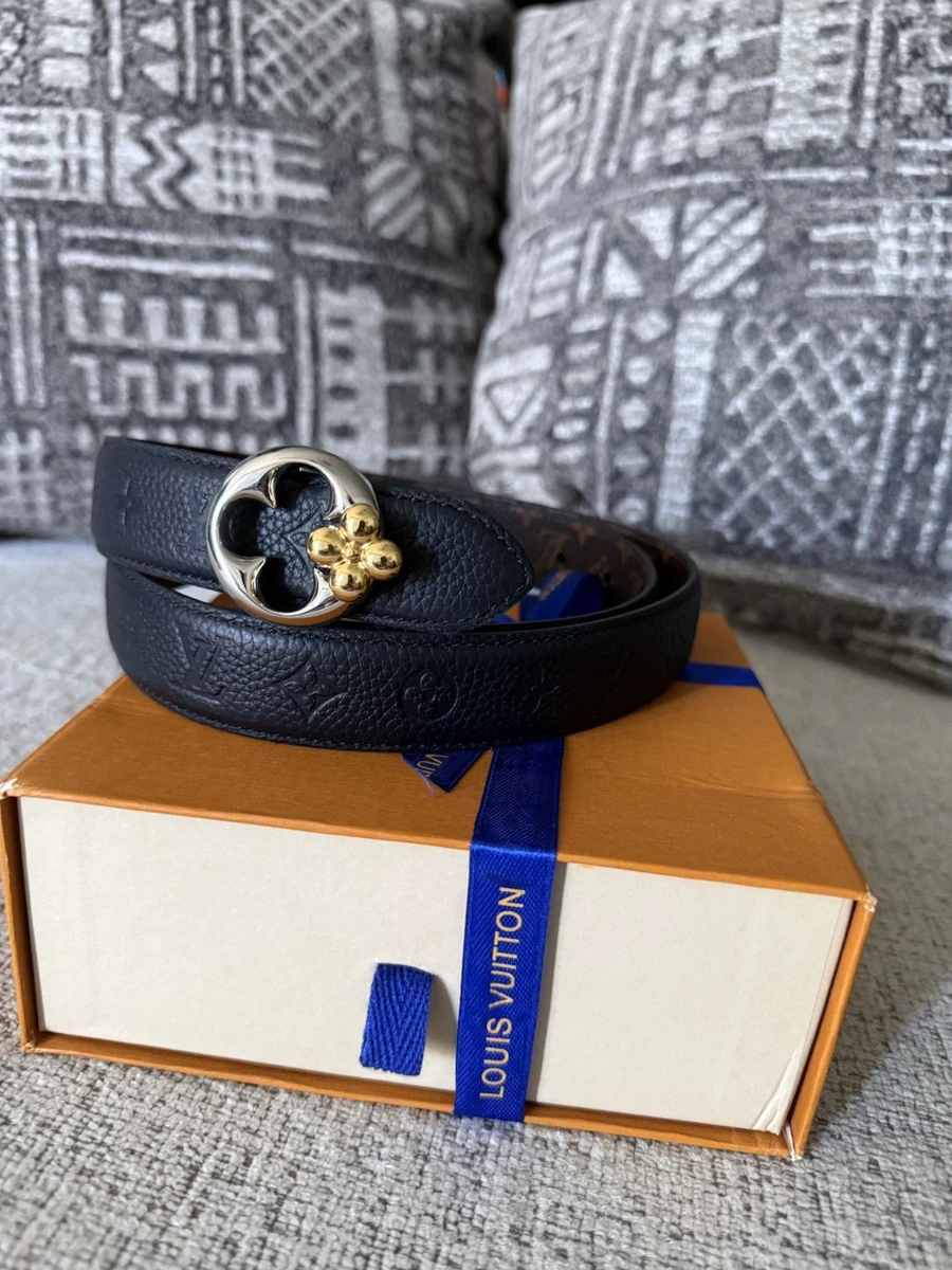 LOUIS VUITTON ブラックレザーベルト　レディース Louis Vuitton Black Belts for Women for sale | eBay