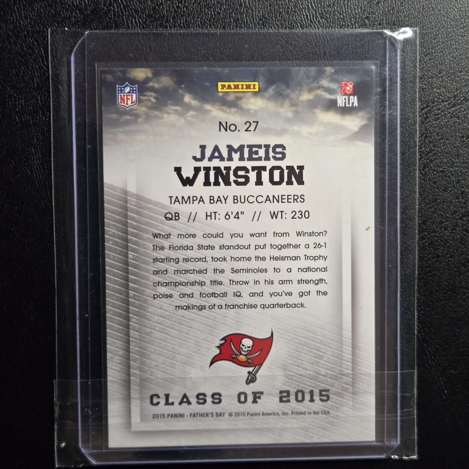 JAMEIS WINSTON 2015 PANINI FATHERS DAY ROOKIE #27 /599 TAMPA BAY BUCCANEERS RC - Image 2 of 2
