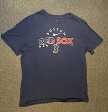 Nike Boston Red Sox Baseball T-Shirt Navy Blue Short Sleeve MLB Sports Tee Large