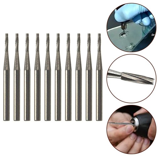 Tapered Auto Glass Windshield Rock Chip Repair Drill Bits Carbide 10PC