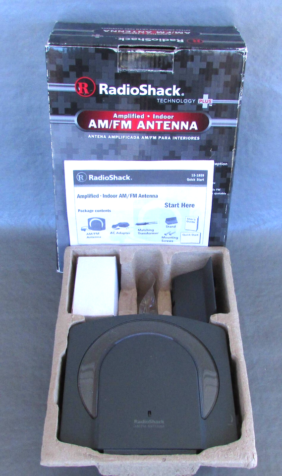 Radio Shack AM/FM Amplified Indoor Radio Antenna 15-1859 40293004255| eBay